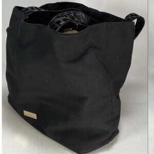 Jimmy Choo Parfums Black Nylon Leopard Double Handles Tote Bag Purse